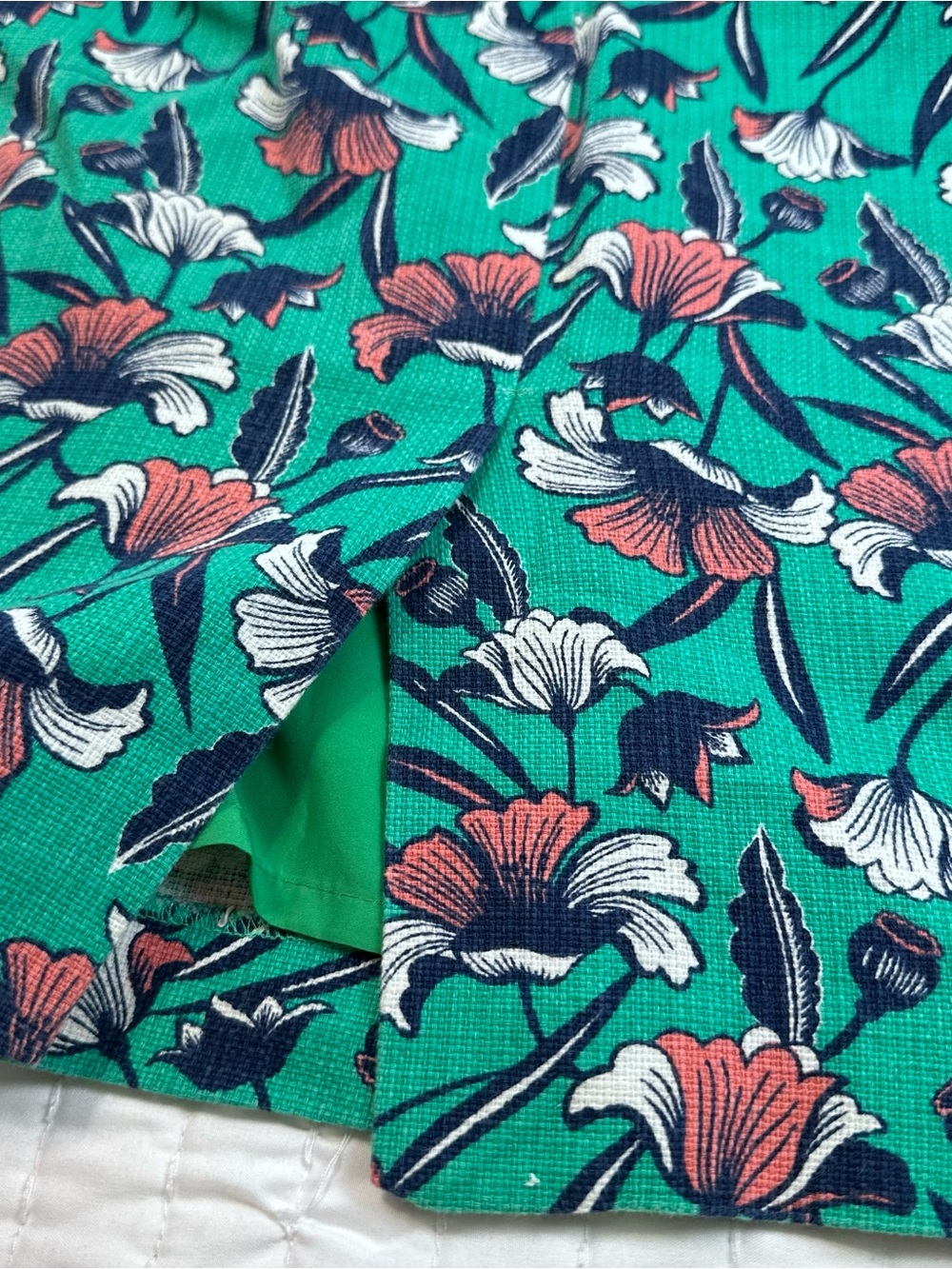J. by J.Crew Women's A Line Skirt Green Floral Pencil Size
8 Lined 100% Cotton - Picture 10 of 14